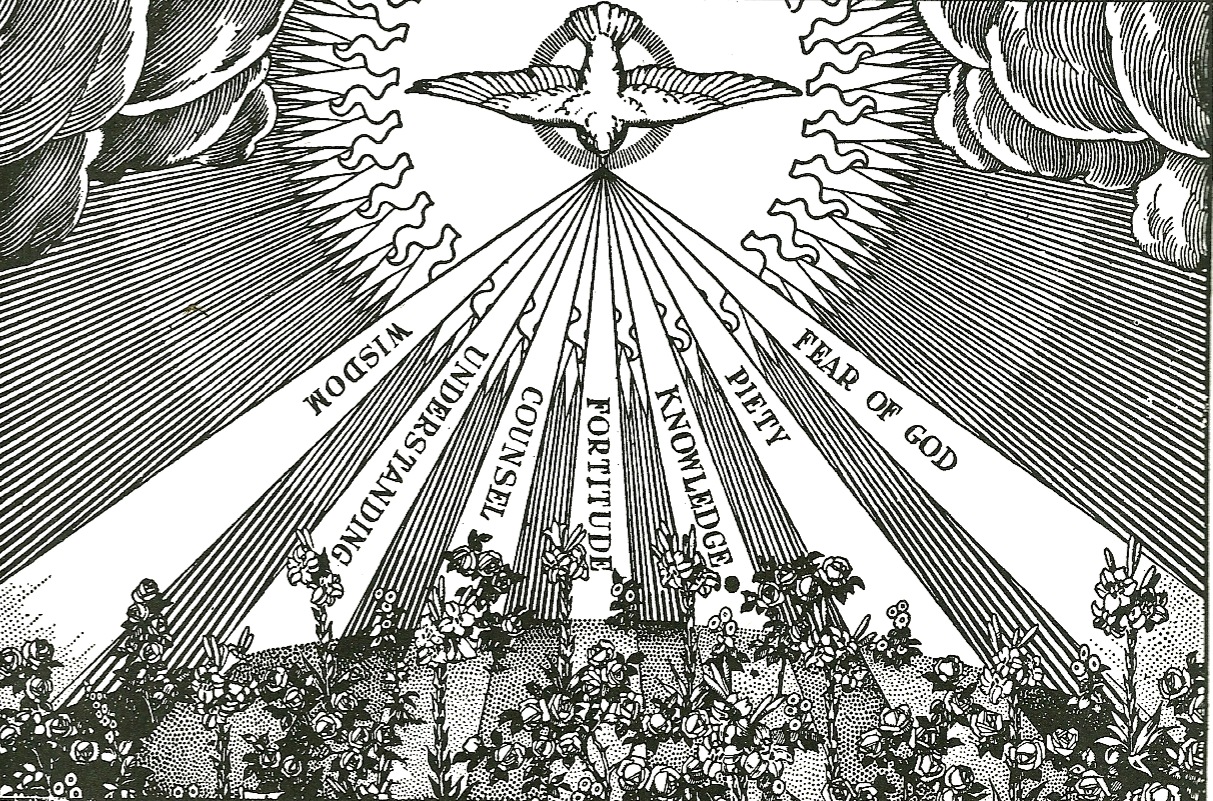 Seven Gifts of The Holy Spirit Coloring Page - TheCatholicKid.com