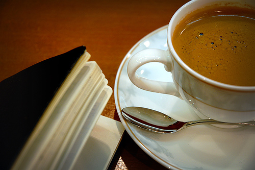 coffee and book