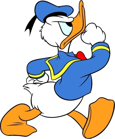 donald duck frustrated