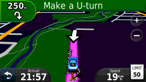 gps u-turn