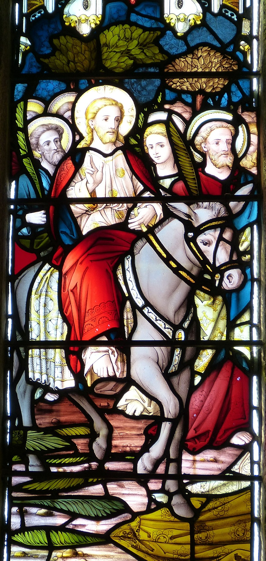 palm sunday stained glass