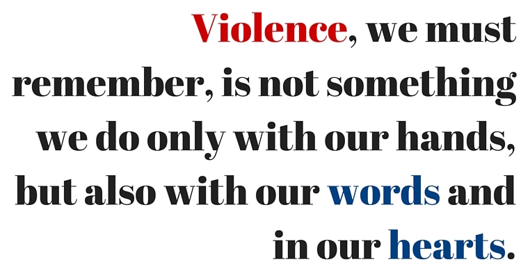 violence in words and heart